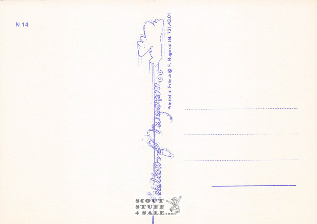 French Postcard of 1900's ad for Aristide Bruant Cabaret, Editions Nugeron #N14