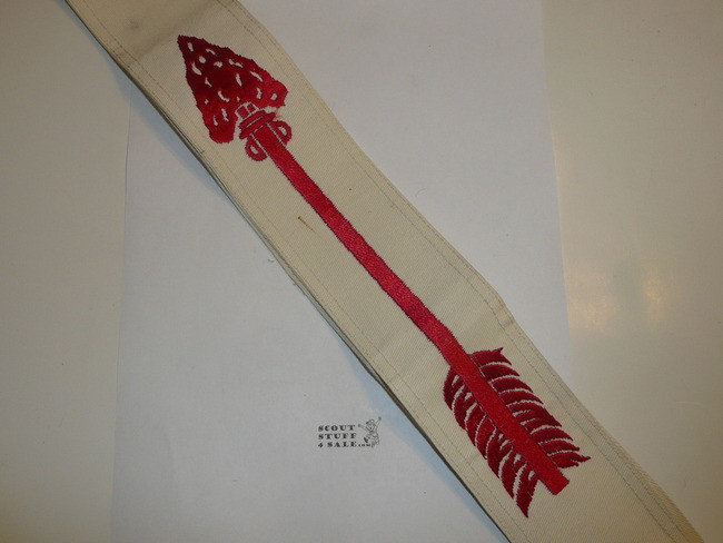 1960's Embroidered On Twill Ordeal Order of the Arrow Sash Medium
