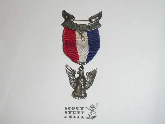 Eagle Scout Medal Robbins 4 19551969 Flat Back STERLING SILVER Lt. Use