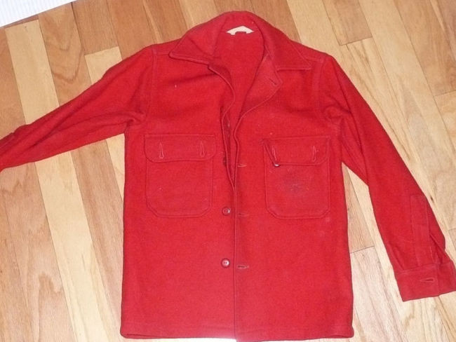 Official Boy Scouts of America Red Wool Jacket 25"L x 14"W