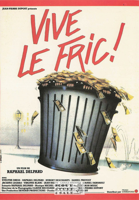 Vive Le Fric French Movie Poster Postcard, Editions Nugeron #NE257