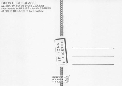 Superslob French Movie Poster Postcard, Editions Nugeron #NE260