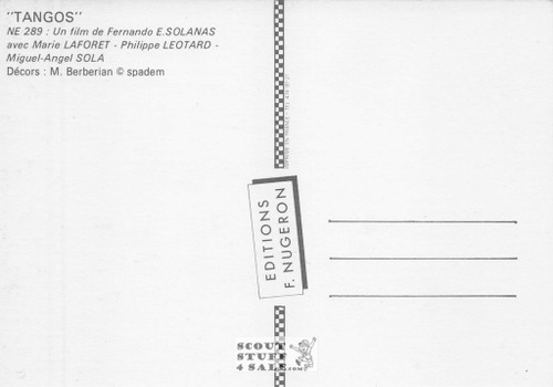 Tangos French Movie Poster Postcard, Editions Nugeron #NE289