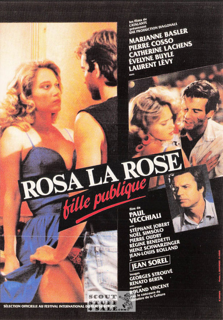Rosa La Rose French Movie Poster Postcard, Editions Nugeron #NE310