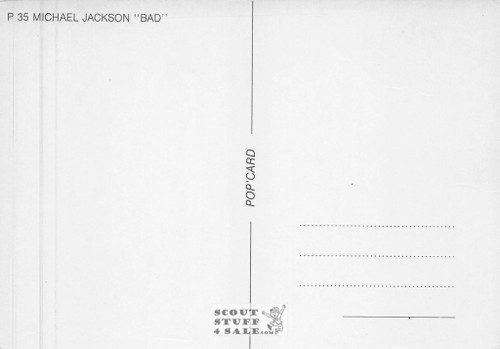 Michael Jackson Bad Album Album French Postcard, Editions Nugeron #P35