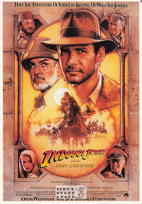 Indiana Jones and the Last Crusade French Movie Postcard, Editions Nugeron #P587