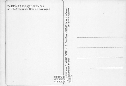 1900's Paris Photography Postcard, Editions Nugeron #PARIS58