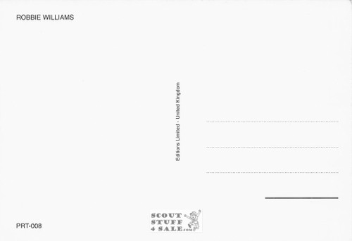 Robbie Williams British Postcard, Editions Nugeron #PRT8