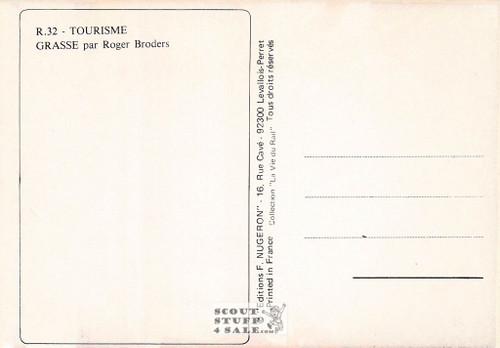 1900's French Travel Promotion Poster on Postcard, Grasse, Editions Nugeron #R32