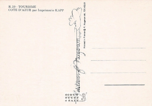 1900's French Travel Promotion Poster on Postcard, Cote D'Azur, Ed. Nugeron #R39