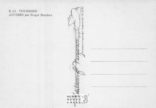 1900's French Travel Promotion Poster on Postcard, Antibes, Editions Nugeron #R43