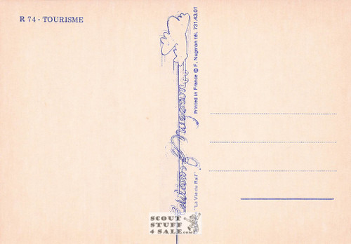 1900's French Travel Promotion Poster on Postcard, Plaisics De Neige, #R74