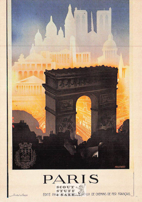 1900's French Travel Promotion Poster on Postcard, Paris, Editions Nugeron #R89