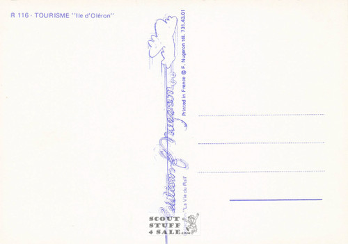 1900's French Travel Promotion Poster on Postcard, Ile d'Oleron, Ed. Nugeron #R116