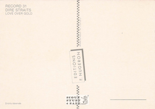 Dire Straits Love Over Gold Album French Postcard, Editions Nugeron #RECORD31
