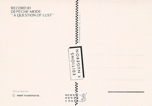 Depeche Mode A Question of Lust Album French Postcard, Ed. Nugeron #RECORD83