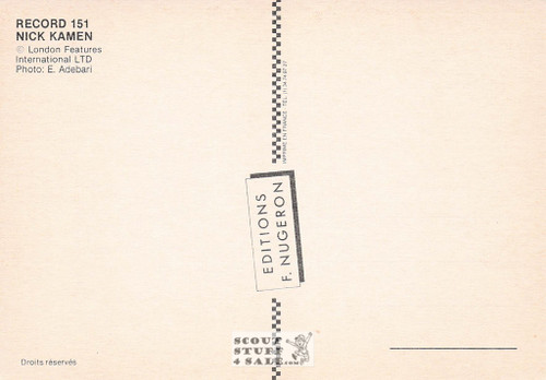 Nick Kamen French Postcard, Editions Nugeron #RECORD151