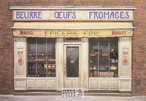 Beurre - Ceufs - Fromages by Andre Renoux Painting French Postcard, Nugeron #RF5