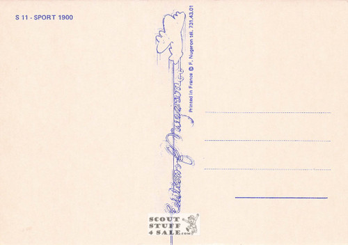 1900's French Sport Promotion Poster on Postcard, Ritter Road Skates, Nugeron #S11