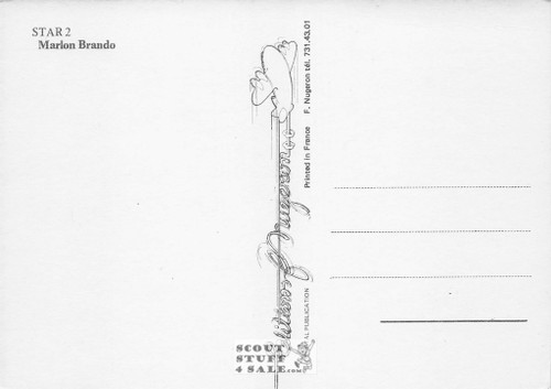 Marlon Brando French Postcard, Editions Nugeron #STAR2