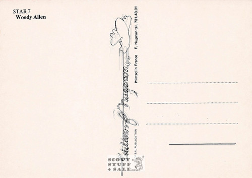 Woody Allen French Postcard, Editions Nugeron #STAR7