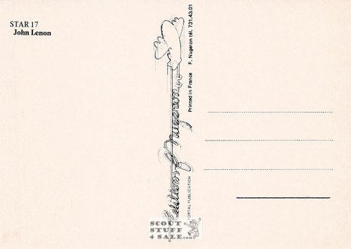 John Lennon French Postcard, Editions Nugeron #STAR17