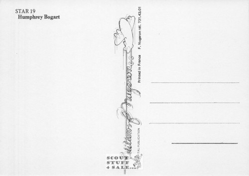 Humphrey Bogart French Postcard, Editions Nugeron #STAR19