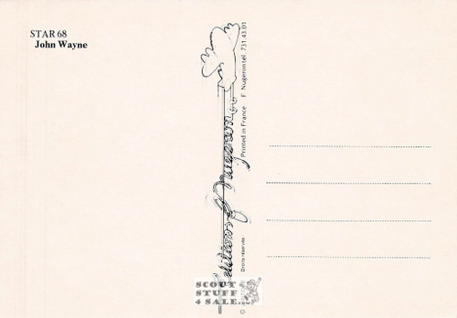 John Wayne French Postcard, Editions Nugeron #STAR68