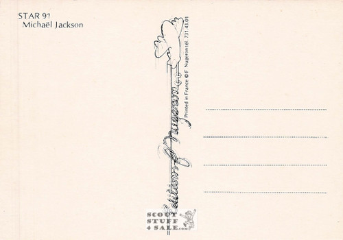 Michael Jackson French Postcard, Editions Nugeron #STAR91