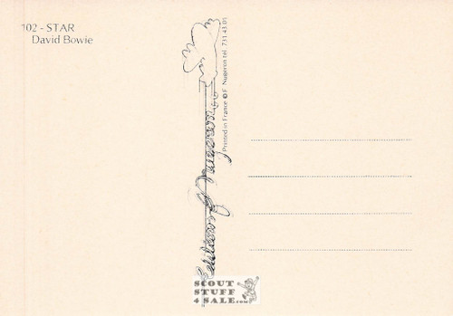 David Bowie French Postcard, Editions Nugeron #STAR102