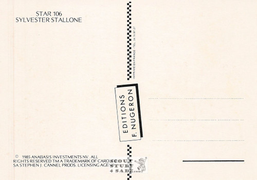 Sylvester Stallone French Postcard, Editions Nugeron #STAR106