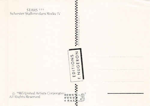 Sylvester Stallone French Postcard, Editions Nugeron #STAR111