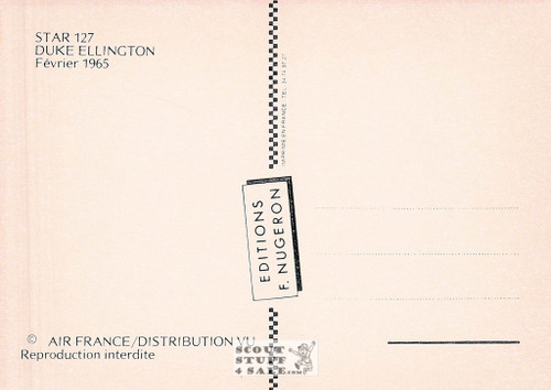 Duke Ellington French Postcard, Editions Nugeron #STAR127