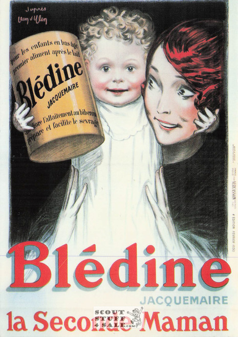 1900's French Advertising Poster on Postcard, Blendine Cereal, Editions Nugeron #VA27