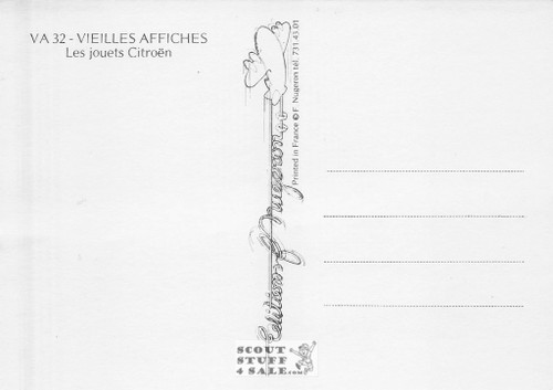 1900's French Advertising Poster on Postcard, Citroen Automobiles, Nugeron #VA32