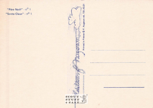 1900's French Christmas Illustration on Postcard, Santa Claus, Editions Nugeron #NO1