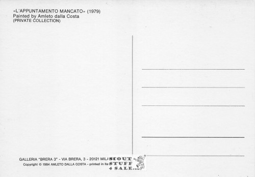 L'Appuntamento Mancato - 1979 Painting Amleto Dalla Costa Postcard, Italian, #DC13