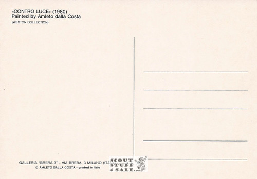 Contro Luce - 1980 Painting by Amleto Dalla Costa on Postcard, Italian, #DC32