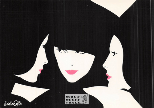 Confidenze - 1980 Painting by Amleto Dalla Costa on Postcard, Italian, #DC57