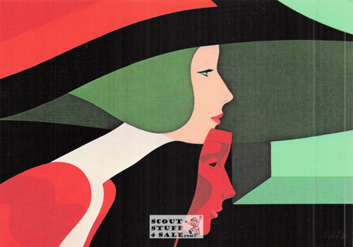 I Due Volti - 1980 Painting by Amleto Dalla Costa on Postcard, Italian, #DC63