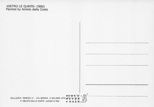 Dietro Le Quinte - 1982 Painting by Amleto Dalla Costa on Postcard, Italian, #DC75
