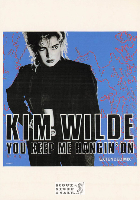 Kim Wilde You Keep Me Hingin On Album British Postcard, Image Media #bis20