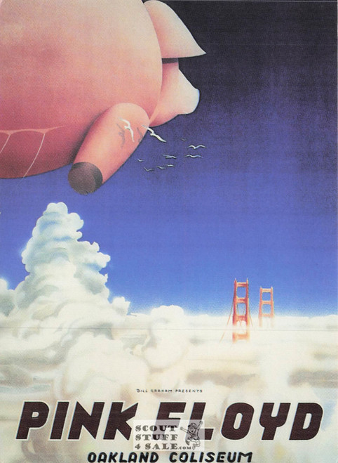 Pink Floyd at the Oakland Coliseum French Postcard, Media Comm #FK-88