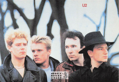 U2 Band French Postcard, Media Comm #RECORD38