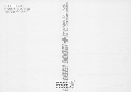 Donna Summer Greatest Hits Album French Postcard, Media Comm #RECORD68