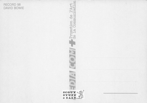 David Bowie French Postcard, Media Comm #RECORD98