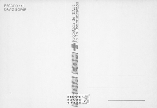 David Bowie French Postcard, Media Comm #RECORD110