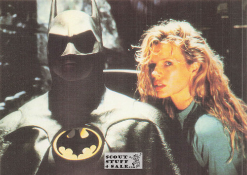 Michael Keaton as Batman and Kim Basinger , Batman Postcard, Ludlow Sales #BM4