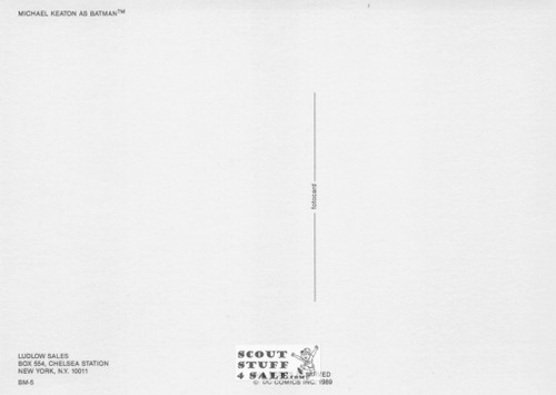 Michael Keaton as Batman, Batman Postcard, DC Comics, Ludlow Sales #BM5