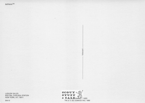 Batman Postcard, DC Comics, Ludlow Sales #BM10